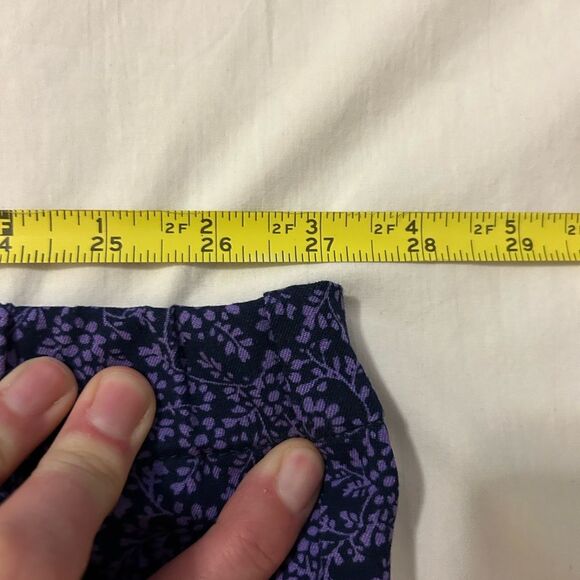 NWOT Isaac Mizrahi Live Purple Floral pant Size 28W petite (24 in inseam) - Picture 8 of 10